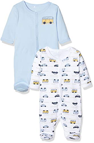 NAME IT 13173261 Pijama, Multicolor (Cashmere Blue Cashmere Blue), 74 (Pack de 2) para Bebés
