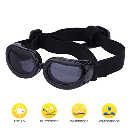 Namsan Pet Goggles Gafas de sol para perros Impermeables a Prueba de Viento Puppy Goggles Anti-niebla Protección UV Gafas de sol para Gatos y perros Pequeños