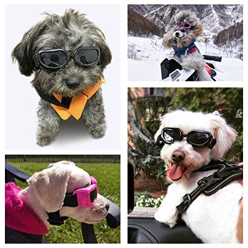 Namsan Pet Goggles Gafas de sol para perros Impermeables a Prueba de Viento Puppy Goggles Anti-niebla Protección UV Gafas de sol para Gatos y perros Pequeños