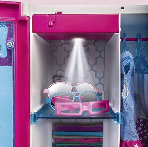 Nancy - Armario De Ensueño, Armario con Luz y Perchas, para Niños y Niñas a Partir de 3 Años, Multicolor, (Famosa 700015137)