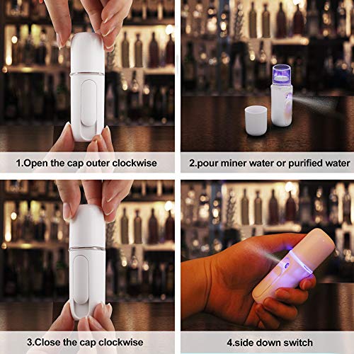 Nano Handy - Pulverizador de niebla recargable por USB, para hidratación facial y piel hidratante