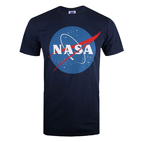 Nasa Circle Logo Camiseta, Azul Marino, Medium para Hombre