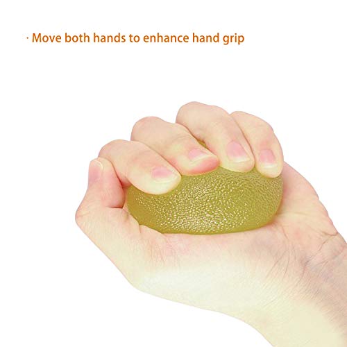 NATEE 3pcs Ejercicio de Mano, Bola Antiestrés, Ejercicio de Agarre, Ejercicio de Muñeca, Ejercicio en Casa, Pelota Terapia de Mano para Fortalecimiento Terapia de Mano Dedo Muñeca 3 Niveles Lavable