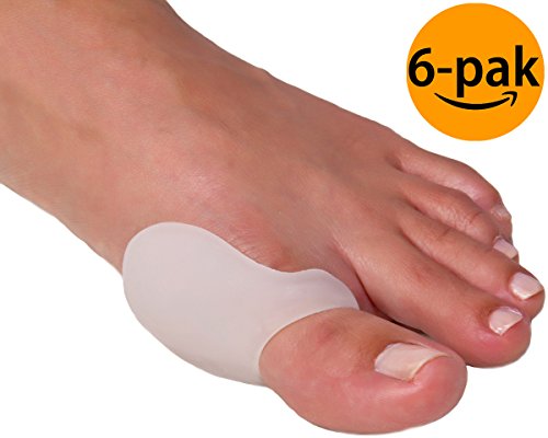 NatraCure Gel Protector de Juanete de Dedo Gordo - (1316-M NCBC 6PK) - (Para Alivio del Dolor por Fricción, Presión y Juanetes Hallux)