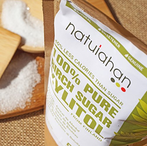 Natuiahan Xilitol 1KG. Azúcar de Abedul de Finlandia. Edulcorante 100% Natural. Envase Sellado Autocierre