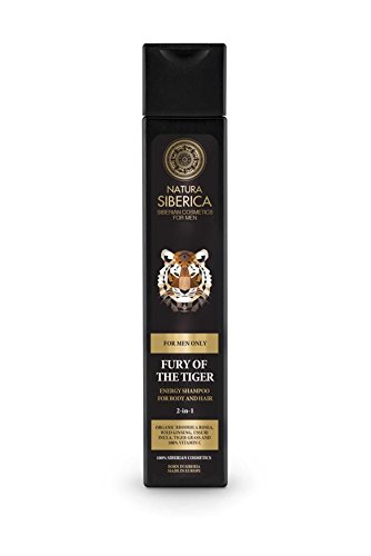 Natura Siberica La Furia del Tigre Champú Energizante para Cuerpo y Cabello 2 en 1 - 250 ml