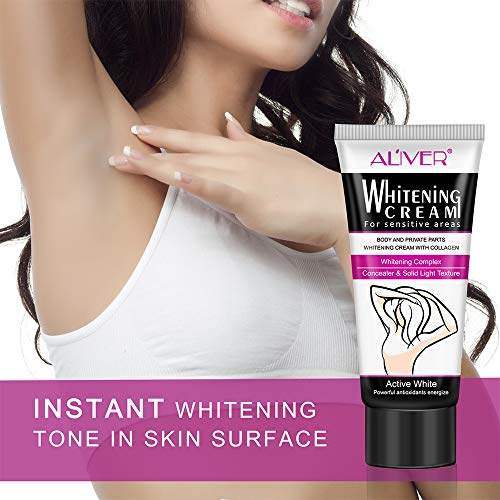 Natural Underarm whitening cream, armpit and bikini line to eliminate hair with intimate white, crotch and nipple, pink, elbow and knee, for hyperpigmentation treatment