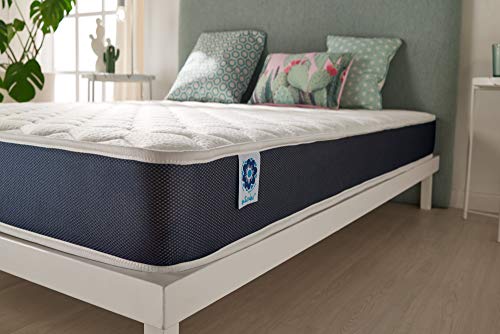 Naturalex | Ergolatex | Colchón 140x190 Cm Calidad Duradera | Adaptabilidad y Confort Equilibrado | Capsulas Refrescantes MemoFeel | Tecnología Blue-Látex Ultima Generación | 7 Zonas de Confort