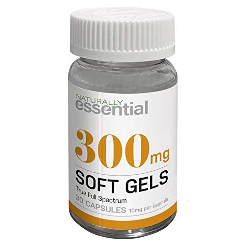 Naturally Essential Extracto de cáñamo (espectro completo verdadero de toda la planta) 30 cápsulas de gel suave – 10 mg por cápsula