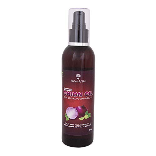 Nature & You - Aceite nutritivo para el cabello con extracto de cebolla real, tratamiento intensivo para la caspa, 200 ml