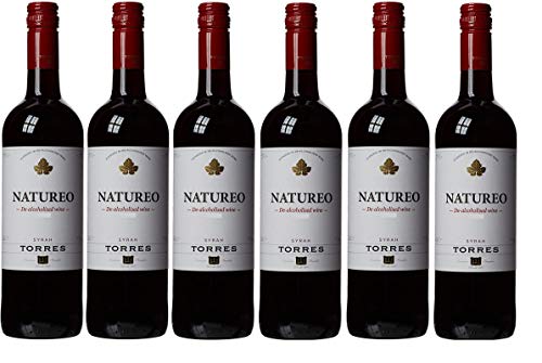 Natureo Syrah, Vino Tinto desalcoholizado - 6 botellas de 75 cl, Total: 4500 ml