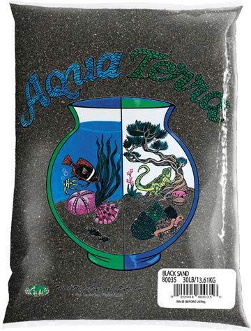 Nature's Ocean Aqua Terra Black Sand Bolsa de 5 LB, Arena Natural para Acuario