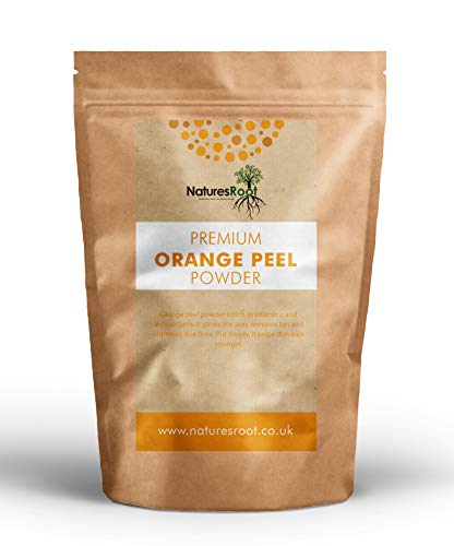 Nature's Root - Polvo de cáscara de naranja prémium - cosmético de limpieza para desobstruir los poros | Propiedades antibacterianas naturales | Pelo graso