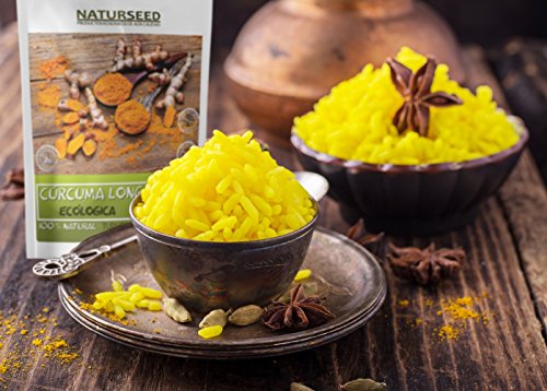 NATURSEED Curcuma Longa Ecológica En Polvo - Pura, Organica - Turmeric Root Powder - Suplemento Bio Natural, Curcumina - Antiinflamatoria - Cocina, Facial, Infusion, Colorante - 200gr - Gratis Ebook