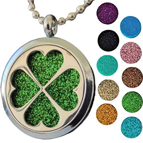 Natuxia Colgante Aromaterapia Difusor De Aceites Esenciales (Colgante Trébol Suerte)