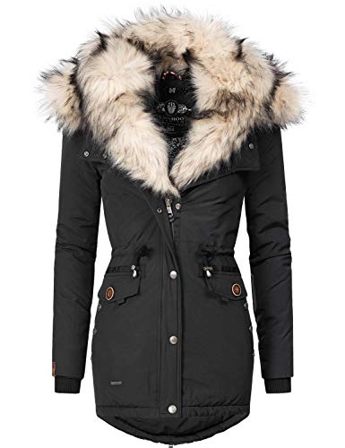 Navahoo Sweety Abrigo de Invierno Parka para Mujer 2in1 Negro M