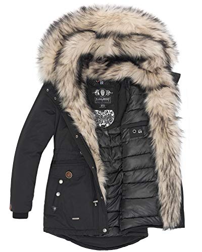 Navahoo Sweety Abrigo de Invierno Parka para Mujer 2in1 Negro M