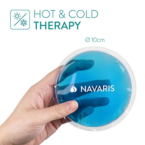 Navaris Set de 10 compresas de gel - Almohadillas para calor frío reutilizables - Bolsas para el alivio de dolor migraña lactancia hinchazón