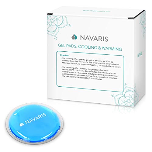 Navaris Set de 10 compresas de gel - Almohadillas para calor frío reutilizables - Bolsas para el alivio de dolor migraña lactancia hinchazón