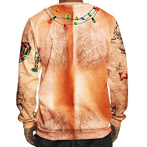 Navidad Sudadera Divertido Unisex Camiseta Impresión 3D Ugly Sweater Pulóver Jumpers Christmas para Hombre para Mujer Xmas Graphic Jersey Santa Feo Navidad Yvelands XXXL