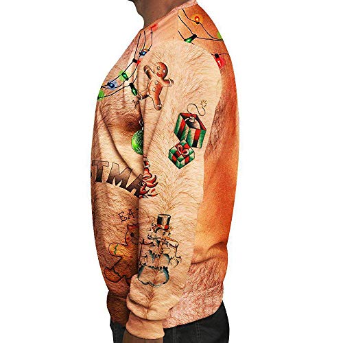 Navidad Sudadera Divertido Unisex Camiseta Impresión 3D Ugly Sweater Pulóver Jumpers Christmas para Hombre para Mujer Xmas Graphic Jersey Santa Feo Navidad Yvelands XXXL
