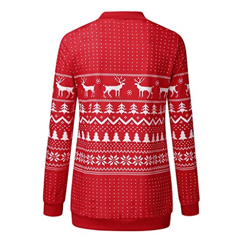 Navidad Sudaderas Mujer con Estampado navideño Blusa de Manga Larga Pullover Tops Sudadera Navidad con Capucha Mujer Sudaderas Navideñas Estampadas Jersey Navideño Sueter Reno Sweaters Personalizadas