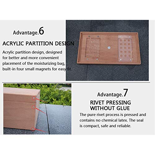 N/B España, Madera de Cedro, Caja de cigarros 120 Piezas, Puro y Seguro, sin Pintura, gabinete de cigarros, Caja de cigarros, Engrosamiento Sellado Cigarro