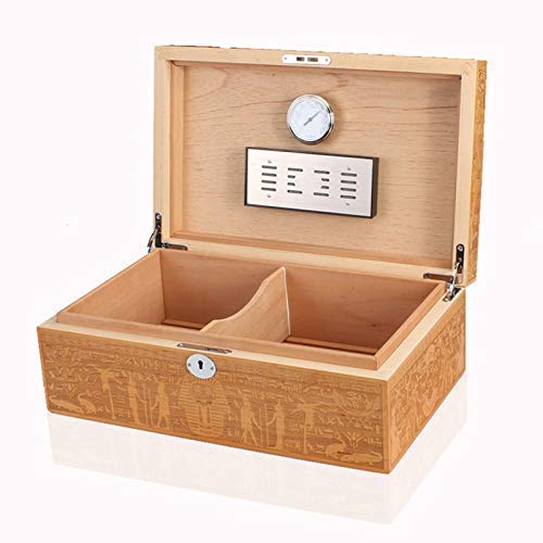 N/B Humidor Caja de Puros Colección de Nivel Tallado a Mano de Madera Hong Pa España Fumar cigarros
