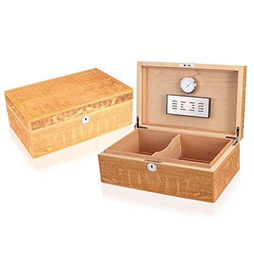 N/B Humidor Caja de Puros Colección de Nivel Tallado a Mano de Madera Hong Pa España Fumar cigarros