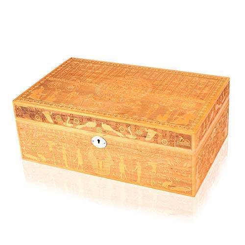 N/B Humidor Caja de Puros Colección de Nivel Tallado a Mano de Madera Hong Pa España Fumar cigarros