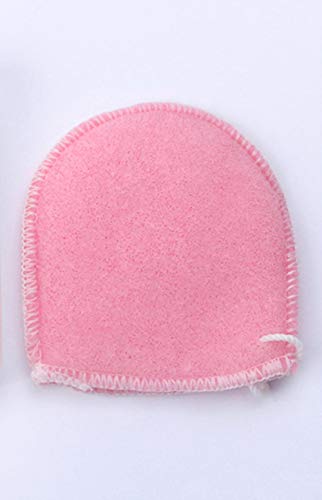 NBT Almohadilla para Lavar la Cara Toalla de la Manga del Dedo Natural Konjac Puff Limpiador de poros Facial Herramientas para el Cuidado de la Piel de la Cara, Manga del Dedo-Rosa