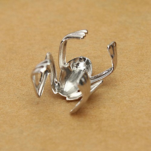 Ndier 1 x Unisex Frog Design aleación Ear Cuff Clip Wrap Pendientes bisutería (Plata)