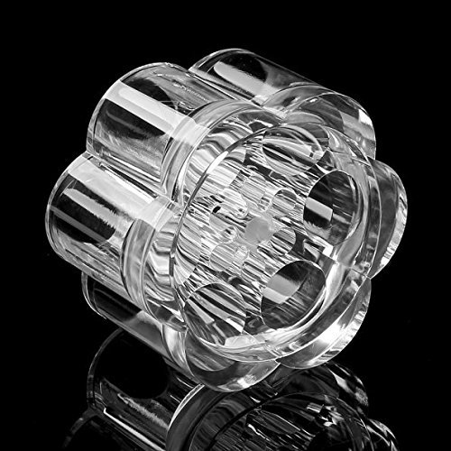 Ndier - Organizador de maquillaje acrílico con 12 ranuras en 2 tamaños transparente redondo caja de cosméticos y pintalabios