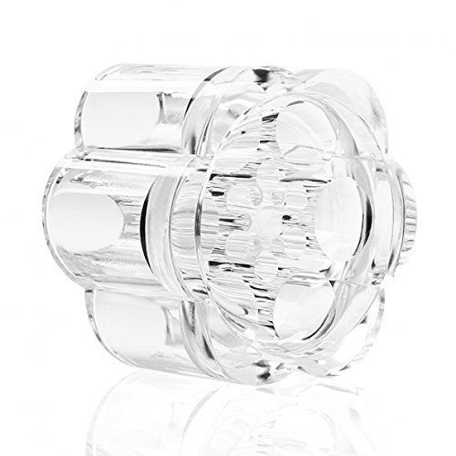 Ndier - Organizador de maquillaje acrílico con 12 ranuras en 2 tamaños transparente redondo caja de cosméticos y pintalabios