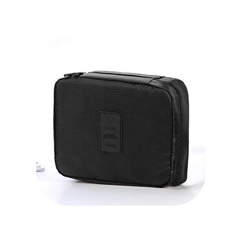 Neceser negro | Fairy-Margot Estuches de maquillaje Bolsas de maquillaje multifunción para mujeres Bolsa de cosméticos de viaje Organizador de artículos de tocador para mujeres Impermeable-Negro-