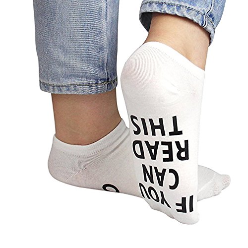 Negro Friday deals Cyber de lunes Deals week-unisex algodón calcetines si puede leer este Bring Me un vaso de vino – Barco Calcetines de tobillo gran Navidad regalos para las mujeres hombres