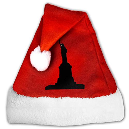 Neoqwez Estatua de la Libertad - Sombreros de Navidad de Terciopelo clásico para Adultos para la Fiesta de Navidad de Año Nuevo