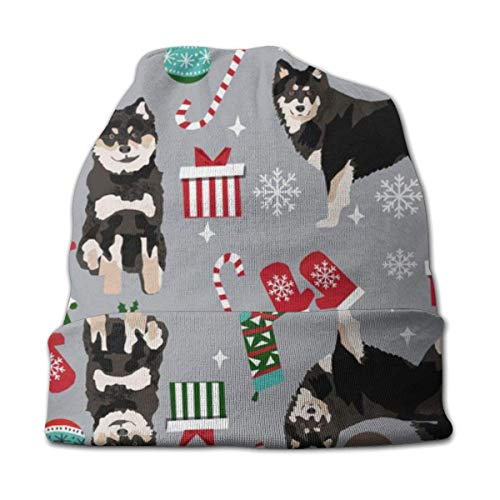 Neoqwez Gorro de algodón Unisex para bebé Lindo / niña Gorro de Punto Suave finlandés Lapphund Navidad