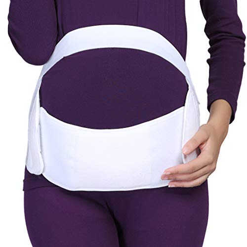 NEOtech Care Faja de Embarazo - Cinturón de Maternidad - premamá Banda para Abdomen/Cintura/Espalda, Apoyo para el Vientre - Marca (Beige, XL)