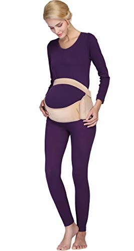 NEOtech Care Faja de Embarazo - Cinturón de Maternidad - premamá Banda para Abdomen/Cintura/Espalda, Apoyo para el Vientre - Marca (Beige, XL)