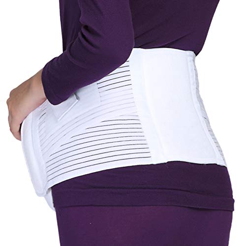 NEOtech Care Faja de Embarazo - Cinturón de Maternidad - premamá Banda para Abdomen/Cintura/Espalda, Apoyo para el Vientre - Marca (Beige, XL)