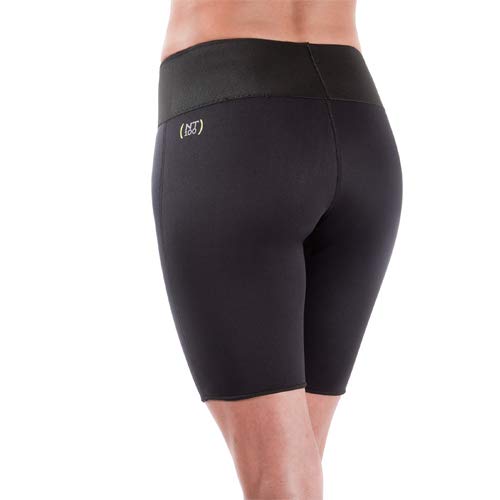 Neotone - Pantalones Cortos de Neopreno para Gimnasio, Yoga y Entrenamiento Activo Pantalones elásticos de Cintura Alta, Unisex, para Hombre y Mujer, Negro, Medium