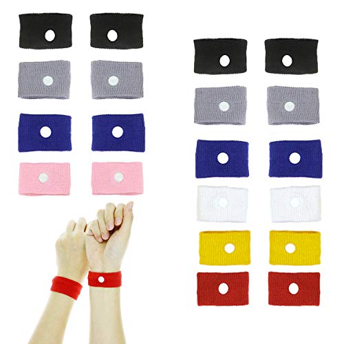 NEPAK 10 pares Pulsera Mareo Anti-Náusea Parche de Alivio de la Enfermedad de Movimiento