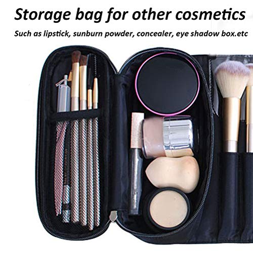 Nerplro - Organizador portátil para brochas de maquillaje, para viajes, puede contener más de 20 brochas, neceser de maquillaje, estuche enrollable para mujer