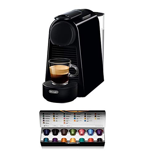 Nespresso De'Longhi Essenza Mini EN85.B - Cafetera monodosis de cápsulas Nespresso, compacta, 19 bares, apagado automático, color negro