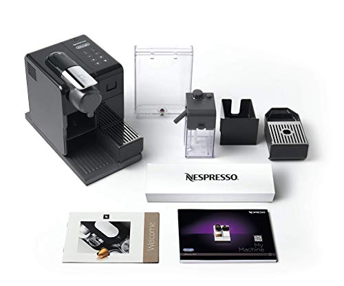 Nespresso De'Longhi Lattisima Touch Animation EN560.B - Cafetera monodosis de cápsulas Nespresso con depósito de leche, 6 recetas seleccionables, 19 bares, apagado automático, color negro