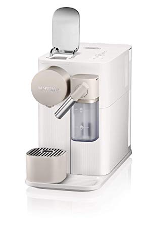 Nespresso De'Longhi Lattissima One EN500W - Cafetera monodosis de cápsulas Nespresso con depósito de leche compacto, 19 bares, apagado automático color blanco