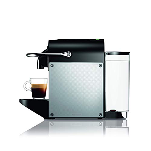Nespresso De'Longhi Pixie EN124.S Cafetera monodosis cápsulas, 19 Bares, depósito Agua 0.7 L, Apagado automático, 1260 W, 0.7 litros, Acero, Plata