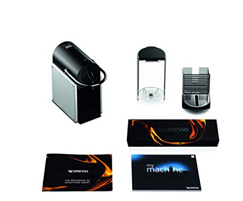 Nespresso De'Longhi Pixie EN124.S Cafetera monodosis cápsulas, 19 Bares, depósito Agua 0.7 L, Apagado automático, 1260 W, 0.7 litros, Acero, Plata