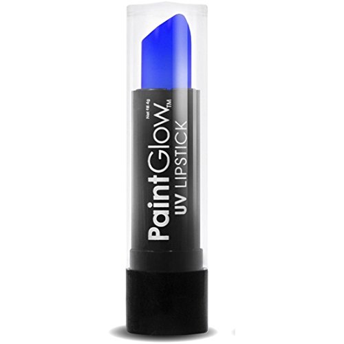 NET TOYS Barra de Labios Neón - Azul | Lápiz de Labios Brilla Rayos UVA | Lápiz Labial Luz Negra | Pintalabios Brilla en la Oscuridad